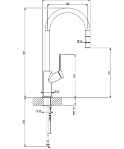 Vòi rửa bát REGINOX FIVA D FURST HMH.F400398CR - 6 Vòi rửa bát REGINOX FIVA D FURST HMH.F400398CR - 5