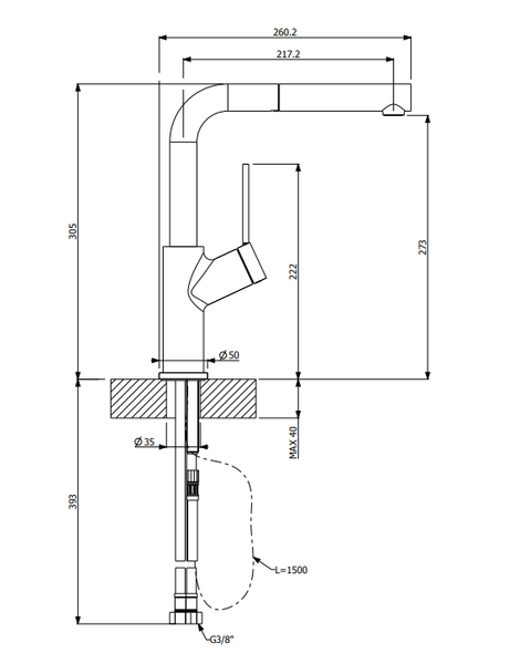 Vòi rửa bát Reginox FIVA D3 FURST HMH.F400420NB