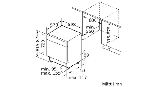 Máy Rửa Bát Âm Tủ BOSCH SMU6ZDI76S |Serie 6 - 3