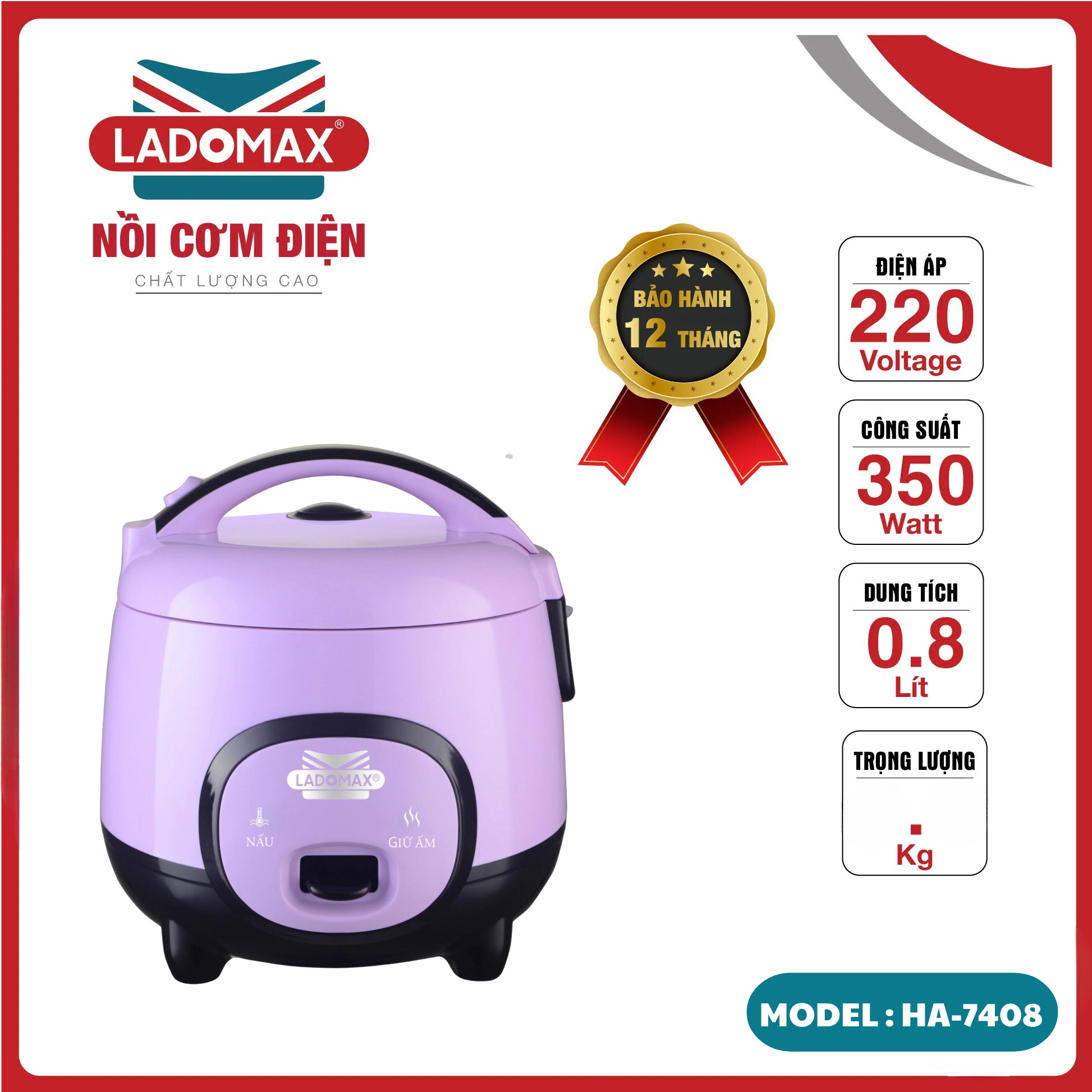 Nồi cơm điện Ladomax HA-7408