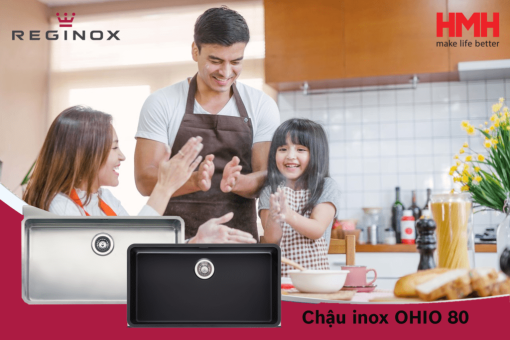Chậu Rửa Bát 1 Hố Reginox OHIO HMH.R32688 Mạ Đen - 9