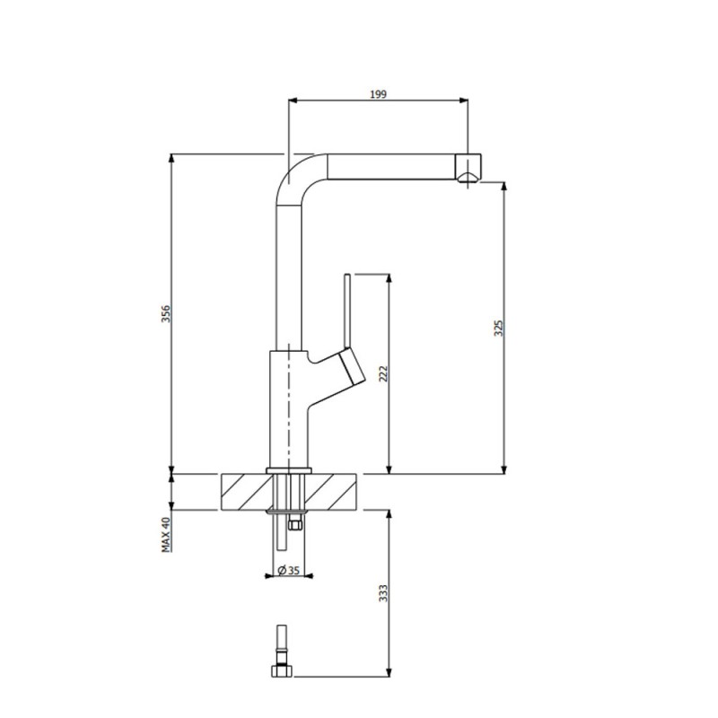 VÒI RỬA BÁT REGINOX FIVA A FURST HMH.F400404CR