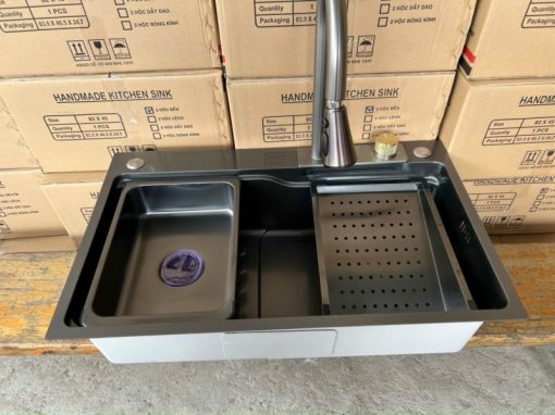 Chậu rửa chén liền vòi GOLICAA GA-7546DV - 5