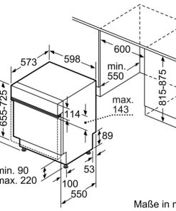 Máy Rửa Bát Bosch SMI6ZCS16E Series 6 Bán Âm - 55