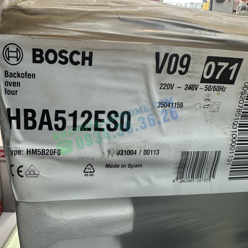 Lò nướng Bosch HBA512ES0 |Serie 4 - 40