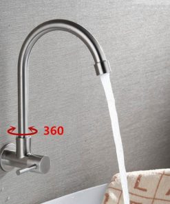 Vòi rửa chén âm tường lạnh GOLICAA GL-564 - 9
