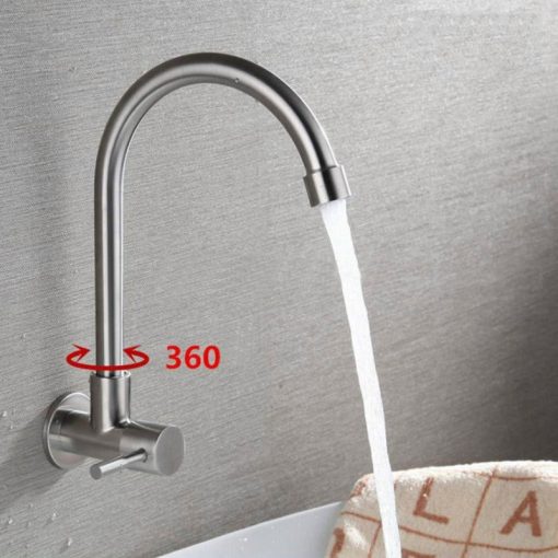 Vòi rửa chén âm tường lạnh GOLICAA GL-564 - 5
