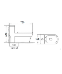 Bồn cầu liền khối GOLICAA GL-2297 - 13