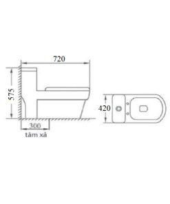 Bồn cầu liền khối GOLICAA GL-2280 - 7