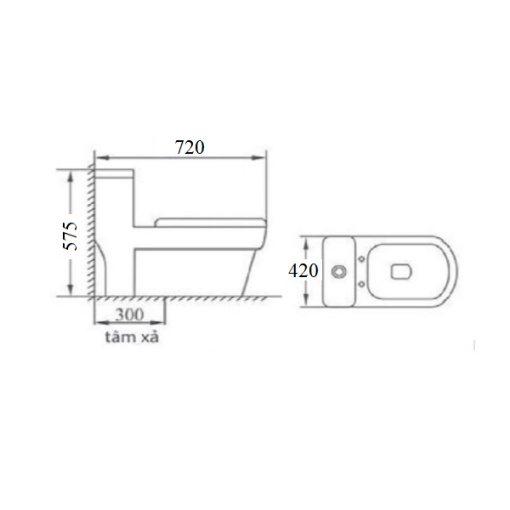 Bồn cầu liền khối GOLICAA GL-2280 - 3