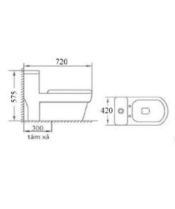 Bồn cầu liền khối GOLICAA GL-2279 - 8 Bồn cầu liền khối GOLICAA GL-2279 - 7