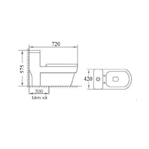 Bồn cầu liền khối GOLICAA GL-2279 - 7