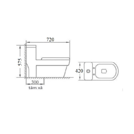 Bồn cầu liền khối GOLICAA GL-2279 - 3