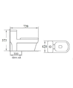 Bồn cầu liền khối GOLICAA GL-2281 - 9