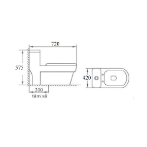 Bồn cầu liền khối GOLICAA GL-2281 - 9