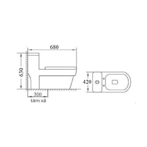 Bồn cầu liền khối GOLICAA GL-2283 - 3