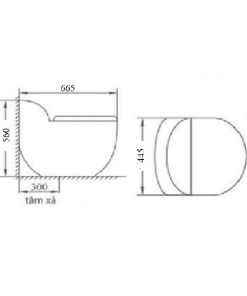 Bồn cầu liền khối GOLICAA GL-2299 - 9