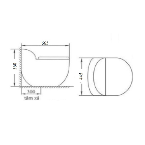 Bồn cầu liền khối GOLICAA GL-2299 - 3
