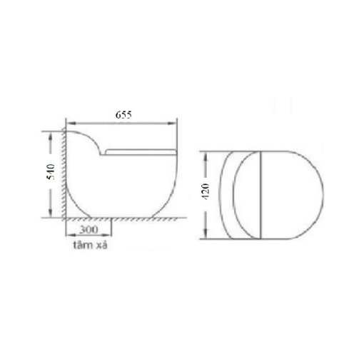 Bồn cầu liền khối GOLICAA GL-2292 - 3