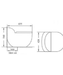 Bồn cầu liền khối GOLICAA GL-2298 - 8 Bồn cầu liền khối GOLICAA GL-2298 - 7