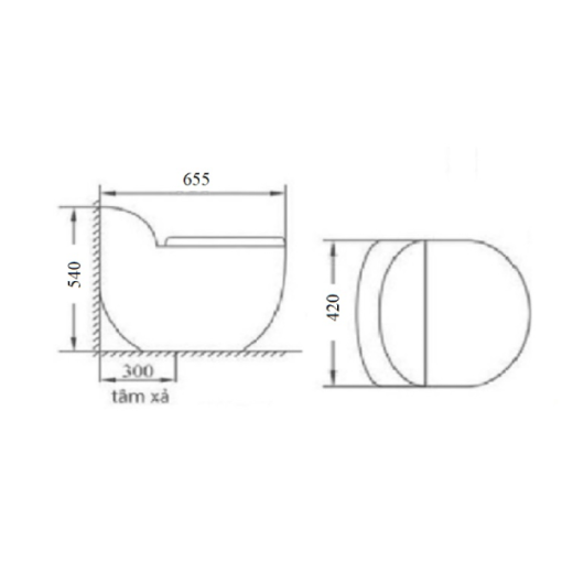 Bồn cầu liền khối GOLICAA GL-2298 - 3