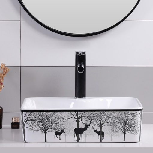 Lavabo sứ cao cấp GOLICAA GL-3204 - 7