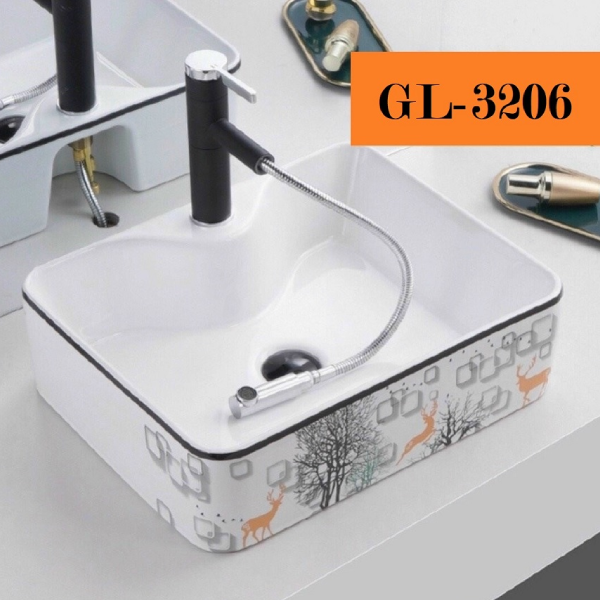 Lavabo sứ cao cấp GOLICAA GL-3206