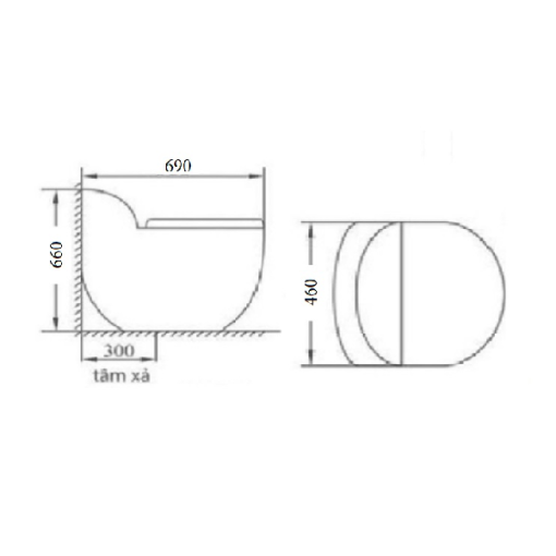 Bồn cầu liền khối GOLICAA GL-2288 - 3