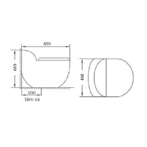 Bồn cầu liền khối GOLICAA GL-2288