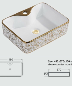 Lavabo sứ cao cấp GOLICAA GL-3260 - 13