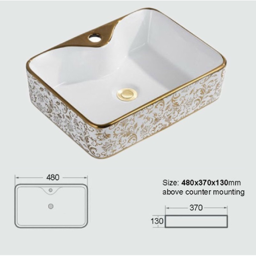 Lavabo sứ cao cấp GOLICAA GL-3260 - 7