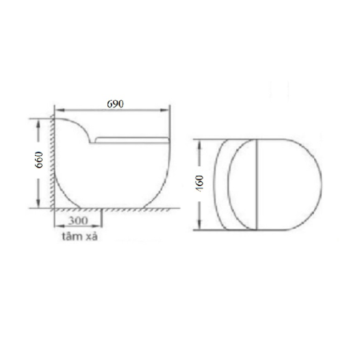 Bồn cầu liền khối GOLICAA GL-2289 - 3