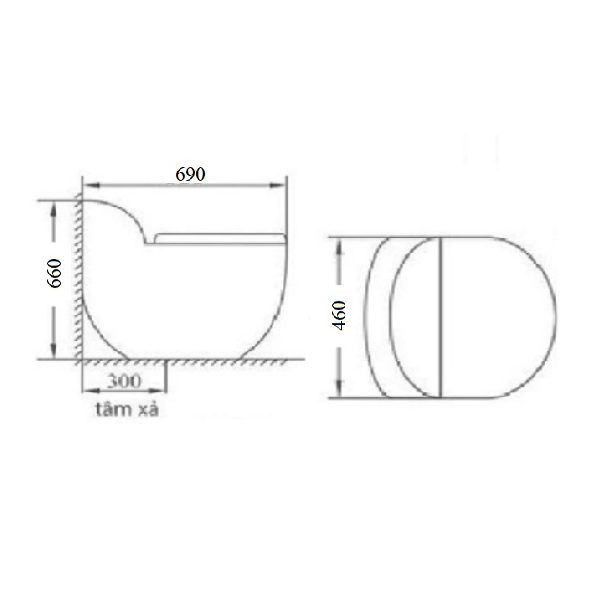 Bồn cầu liền khối GOLICAA GL-2290