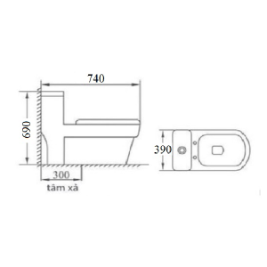 Bồn cầu liền khối GOLICAA GL-2241 - 7