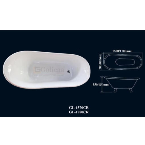 Bồn tắm GOLICAA GL-1780CR - 3