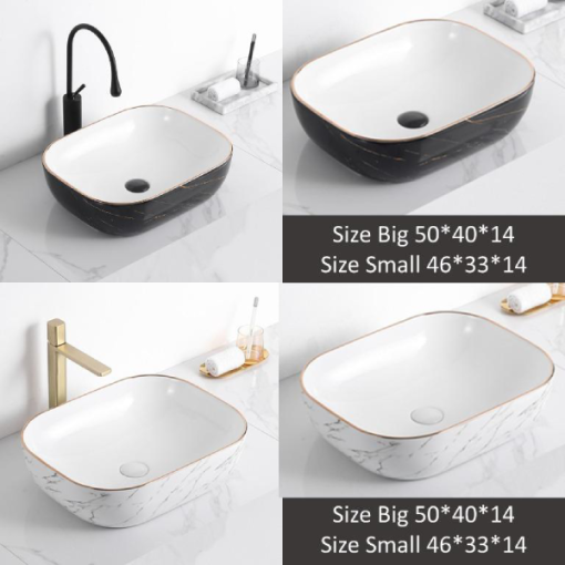 Lavabo sứ cao cấp GOLICAA GL-3265 - 5