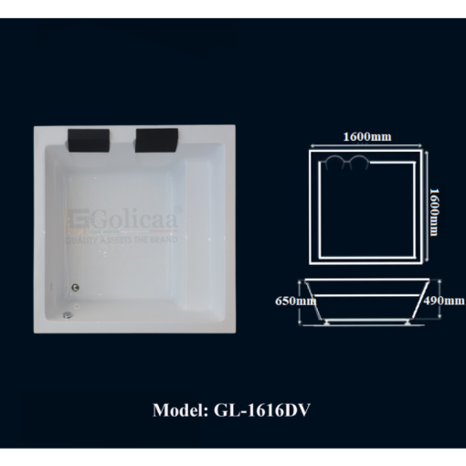 Bồn tắm GOLICAA GL-1616DV - 3
