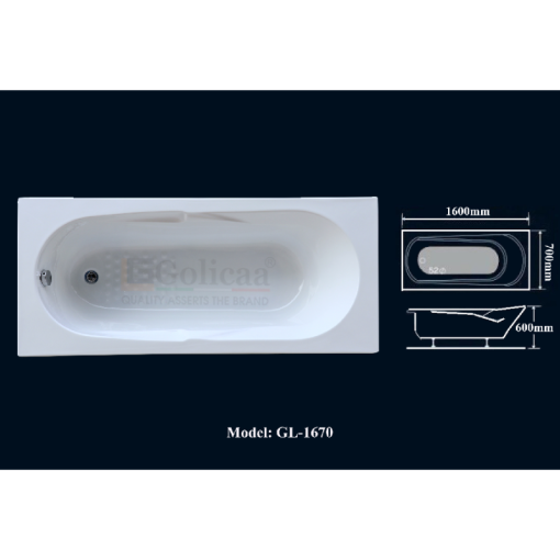 Bồn tắm GOLICAA GL-1670 - 5