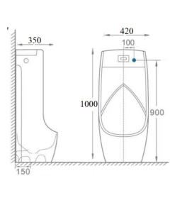 Bồn tiểu nam GOLICAA GL-TN01C - 9