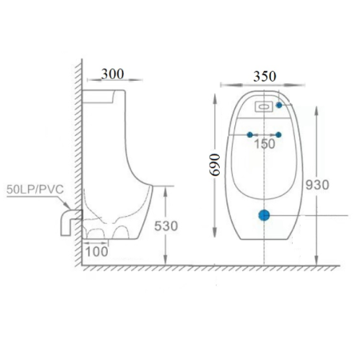 Bồn tiểu nam GOLICAA GL-TN02C - 3