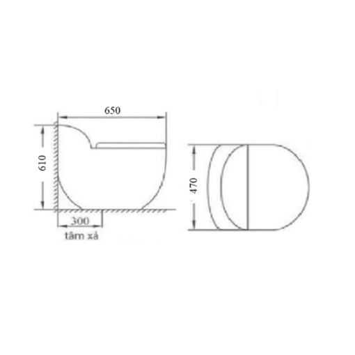 Bồn cầu liền khối GOLICAA GL-2284 - 3
