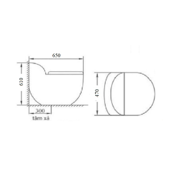 Bồn cầu liền khối GOLICAA GL-2287