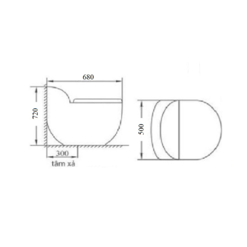 Bồn cầu liền khối GOLICAA GL-2293 - 3