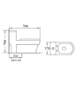 Bồn cầu liền khối GOLICAA GL-2220 - 9