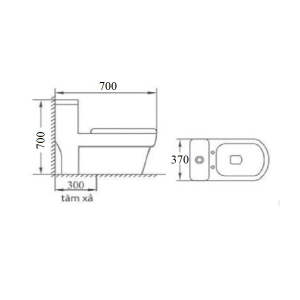 Bồn cầu liền khối GOLICAA GL-2220 - 9