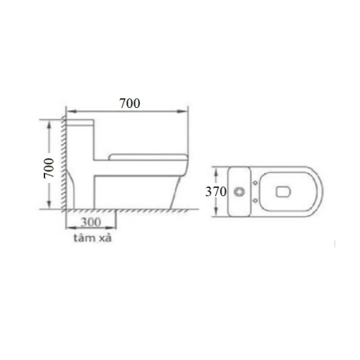 Bồn cầu liền khối GOLICAA GL-2220 - 3