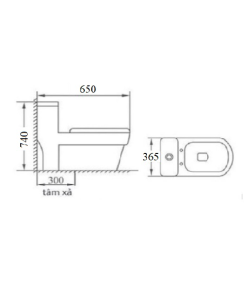 Bồn cầu liền khối GOLICAA GL-2267 - 9