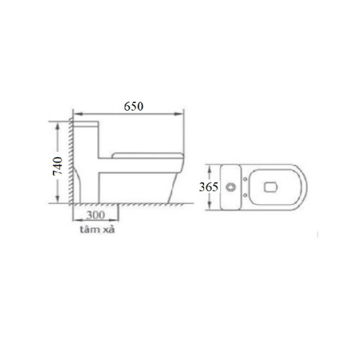 Bồn cầu liền khối GOLICAA GL-2267 - 3