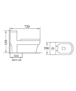 Bồn cầu liền khối GOLICAA GL-2224 - 10 Bồn cầu liền khối GOLICAA GL-2224 - 9