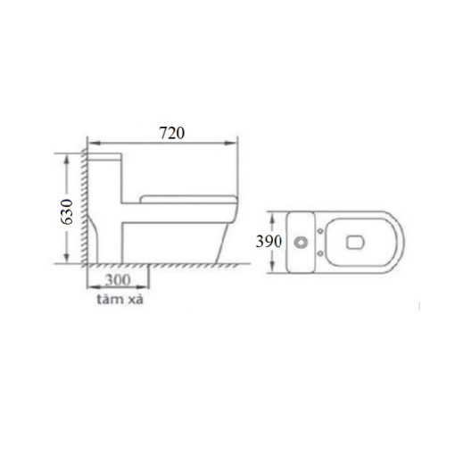 Bồn cầu liền khối GOLICAA GL-2224 - 3